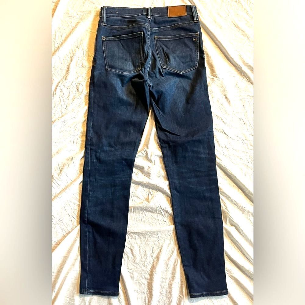 Madewell Women's Dark Blue 9 inch High Rise Skinny Jeans Waist 25 - Picture 9 of 12